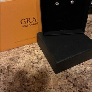 Moissanite Silver Earrings